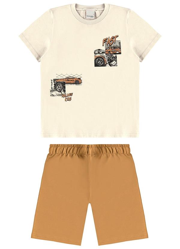 Malwee Kids - Conjunto Fast em Moletinho Off White