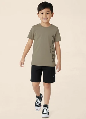 Malwee Kids - Conjunto Faster Moletom Sarjado Taupe - MALWEE KIDS