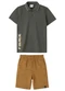 Malwee Kids - Conjunto Fierce Moletinho Terracota - variação: Cinza Chumbo