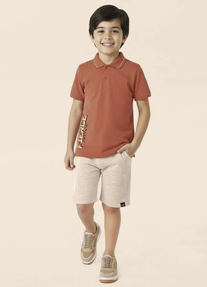 Malwee Kids - Conjunto Fierce Moletinho Terracota - MALWEE KIDS
