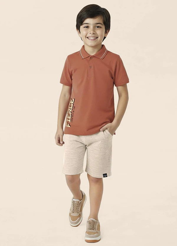 Malwee Kids - Conjunto Fierce Moletinho Terracota