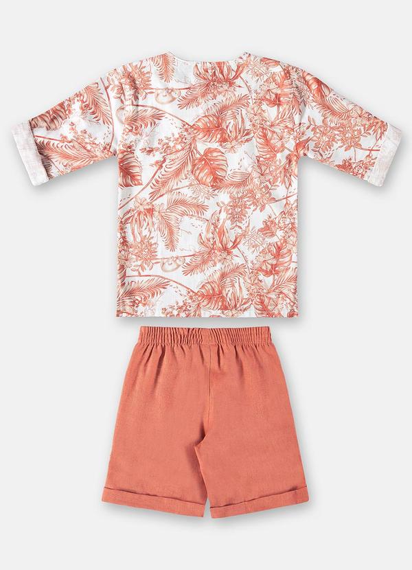 Up Baby - Conjunto Floral Sketch Infantil Laranja 3