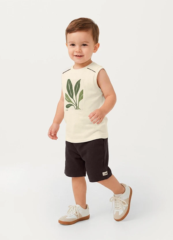 Carinhoso - Conjunto Folhagem Texturizada Off White