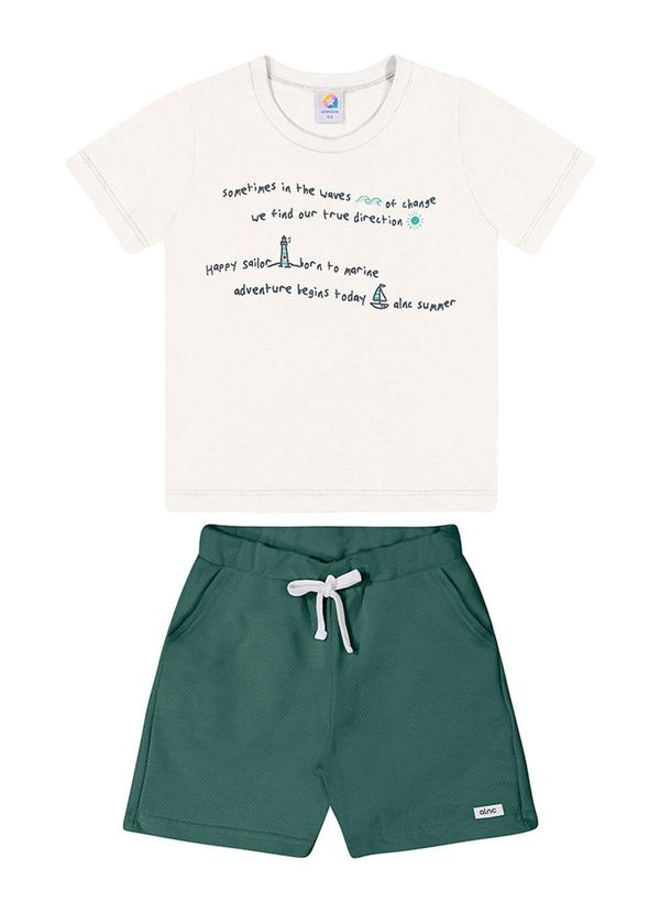 Alenice - Conjunto Frase Marinheira Menino Branco 2