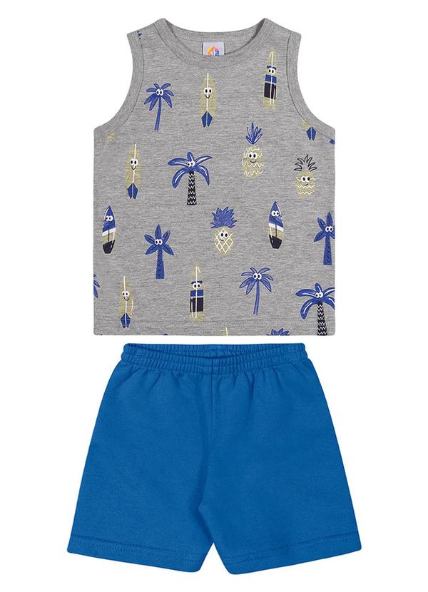 Alenice - Conjunto Frutas e Surf Menino Cinza