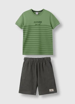 Carinhoso - Conjunto Future For All Texturizada Verde Menta - CARINHOSO