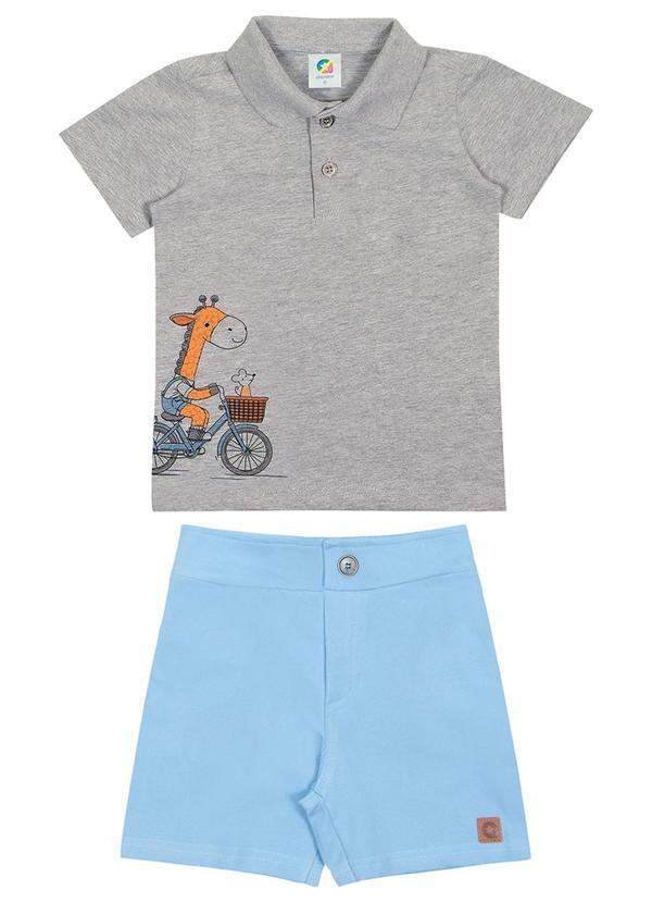 Alenice - Conjunto Girafinha Marvin Meninos Cinza