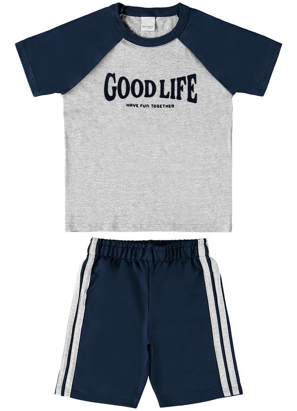 Malwee Kids - Conjunto Good Life em Moletinho Menino Cinza