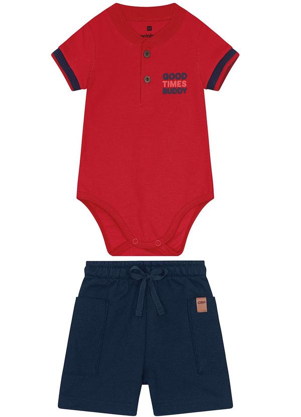 Carinhoso - Conjunto Good Time Buddy Menino Vermelho