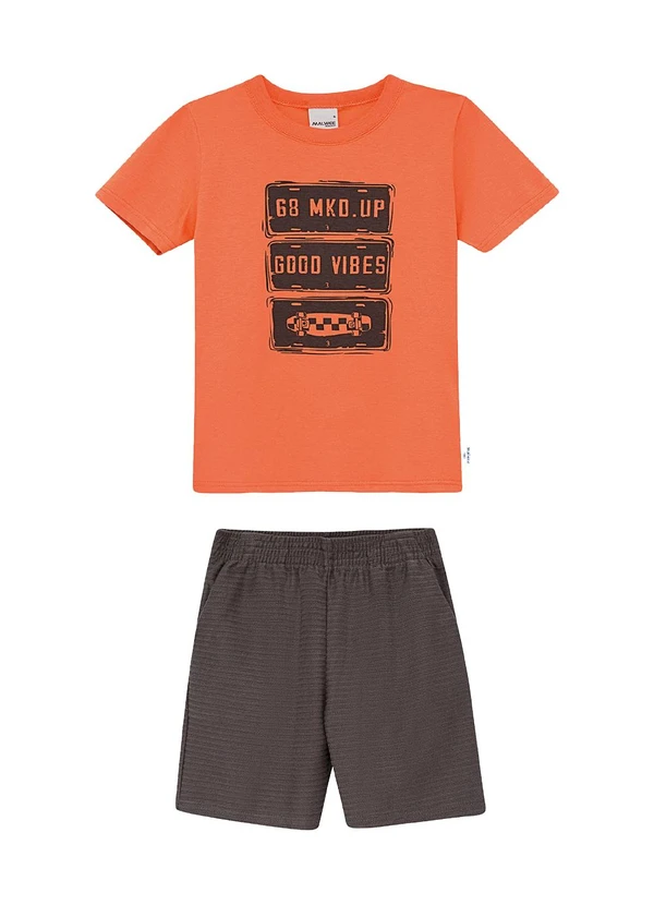 Malwee Kids - Conjunto Good Vibes Laranja 2
