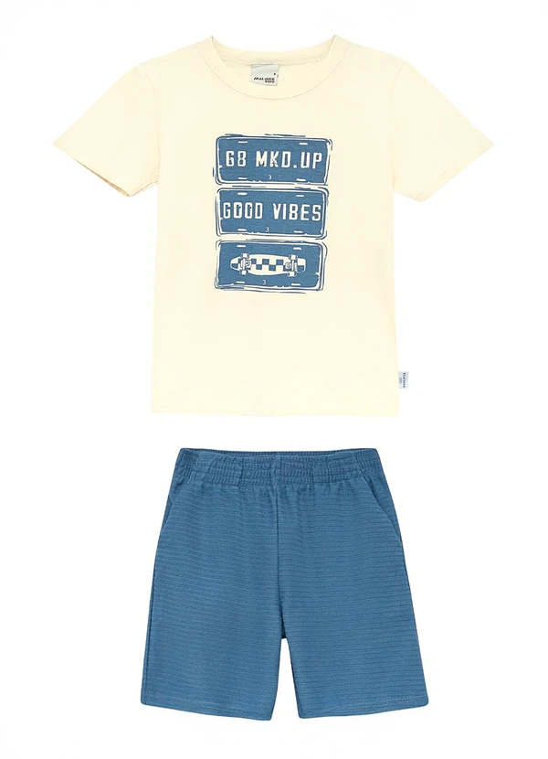 Malwee Kids - Conjunto Good Vibes Off White