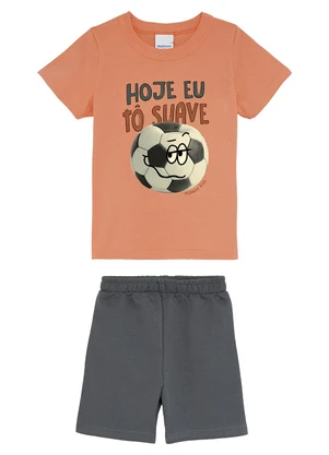 Malwee Kids - Conjunto Hoje Eu Tô Suave Laranja - MALWEE KIDS