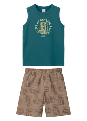 Malwee Kids - Conjunto Hunter Of Amazing Things Azul Petróleo - MALWEE KIDS