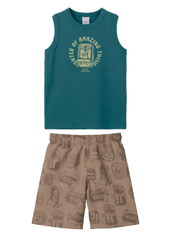 Malwee Kids - Conjunto Hunter Of Amazing Things Azul Petróleo