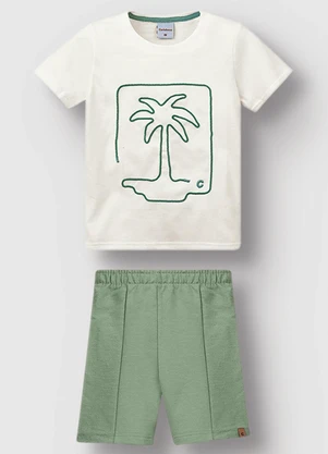 Carinhoso - Conjunto Ilha Bordada Menino Off White - CARINHOSO