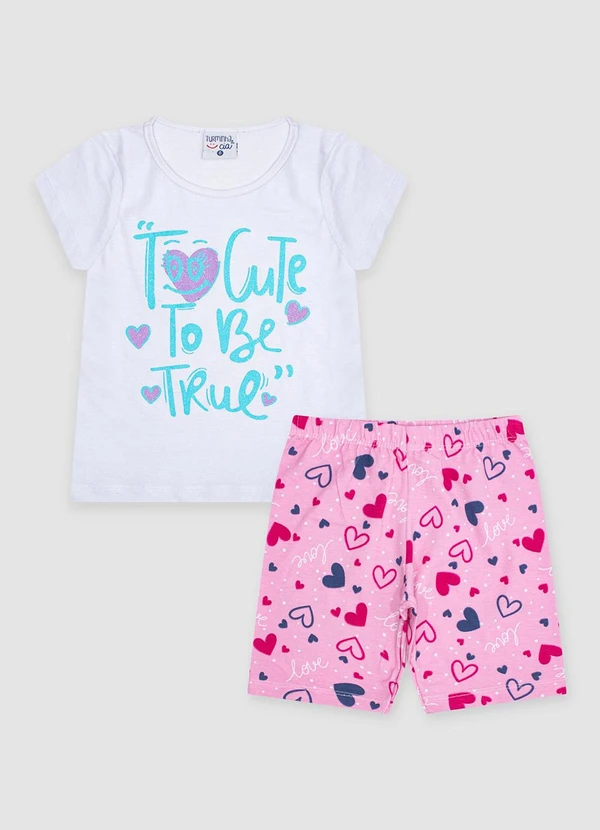 Turminha - Conjunto Inf Meia Malha/Cotton Ciclista Bran