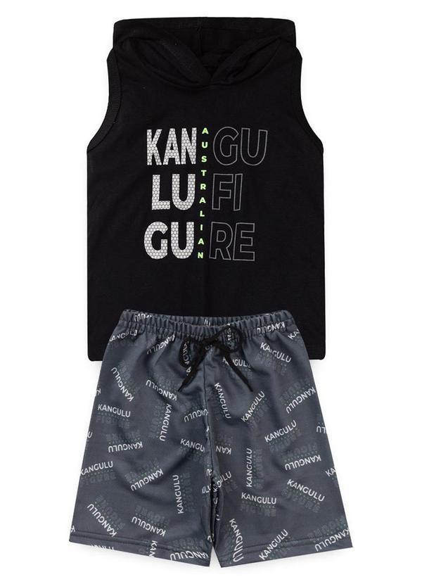 Rosa Azul - Conjunto Inf. Menino Australian Kangulu Preto