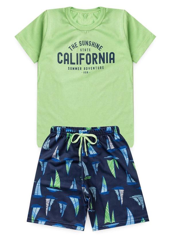 Rosa Azul - Conjunto Inf. Menino California Verde Lima