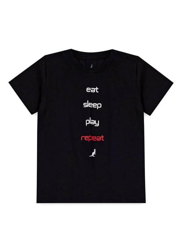 Rosa Azul - Conjunto Inf. Menino Repeat Kangulu Preto 2