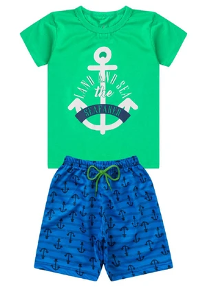 Rosa Azul - Conjunto Inf. Menino Seafarer Kangulu Verde Lima - ROSA AZUL
