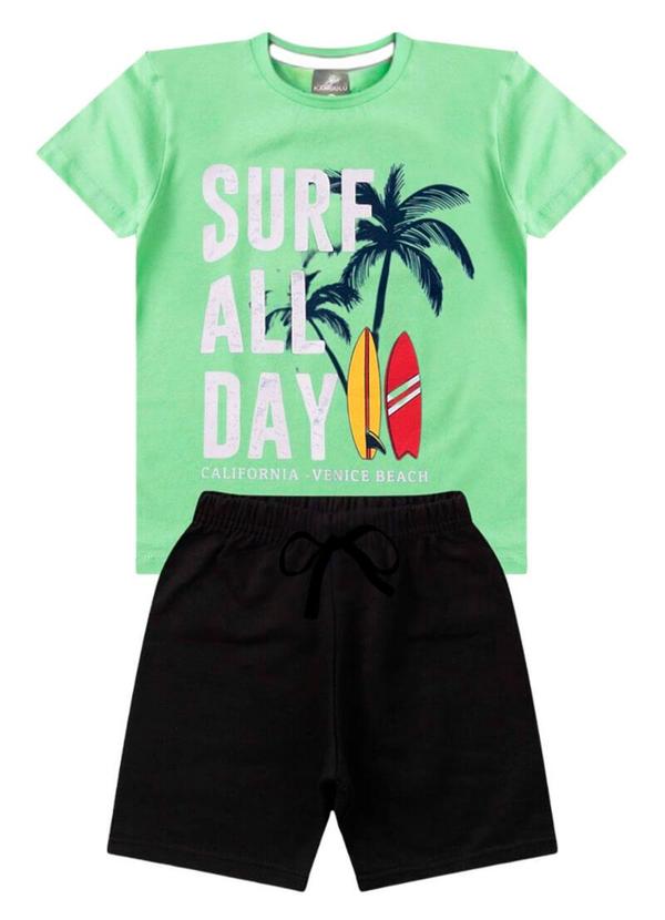 Rosa Azul - Conjunto Inf Menino Surf All Day Kangulu Verde
