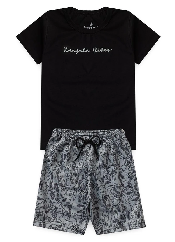 Rosa Azul - Conjunto Inf. Menino Vibes Kangulu Preto