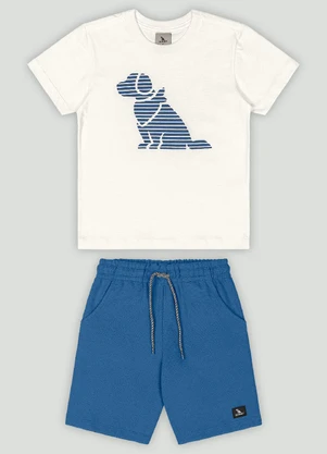 Conjunto Infantil 3d Dog Quimby Branco - QUIMBY