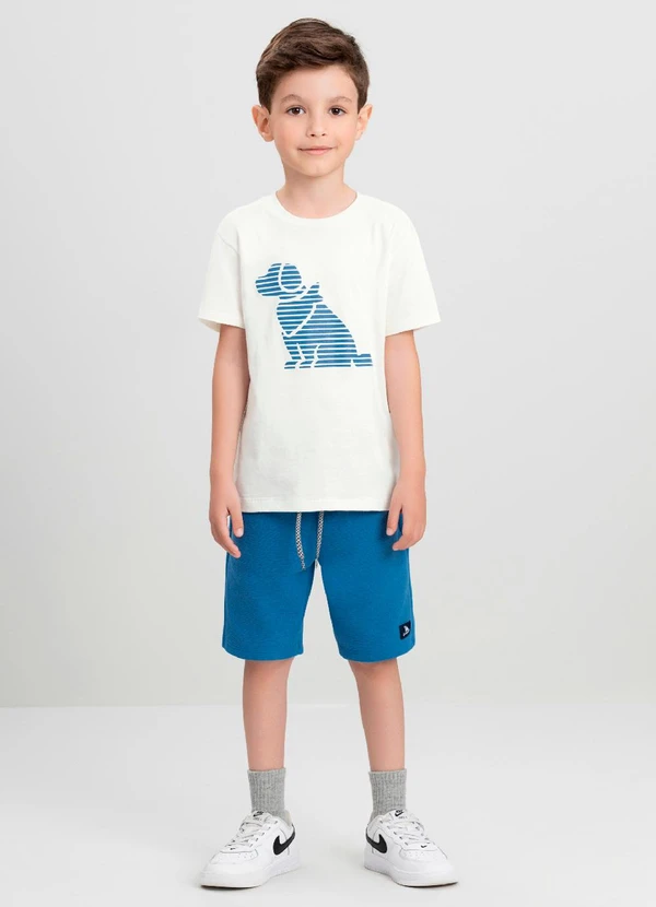 Quimby - Conjunto Infantil 3d Dog Quimby Branco