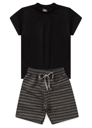 Rosa Azul - Conjunto Infantil Básico Kangulu Preto - ROSA AZUL