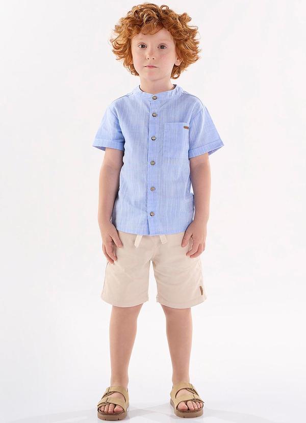 Up Baby - Conjunto Infantil Bata e Bermuda Branco