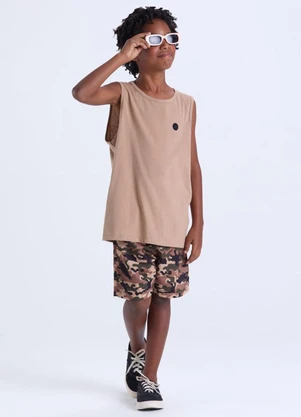 Vida Costeira - Conjunto Infantil Bermuda Camuflada Bege - VIDA COSTEIRA
