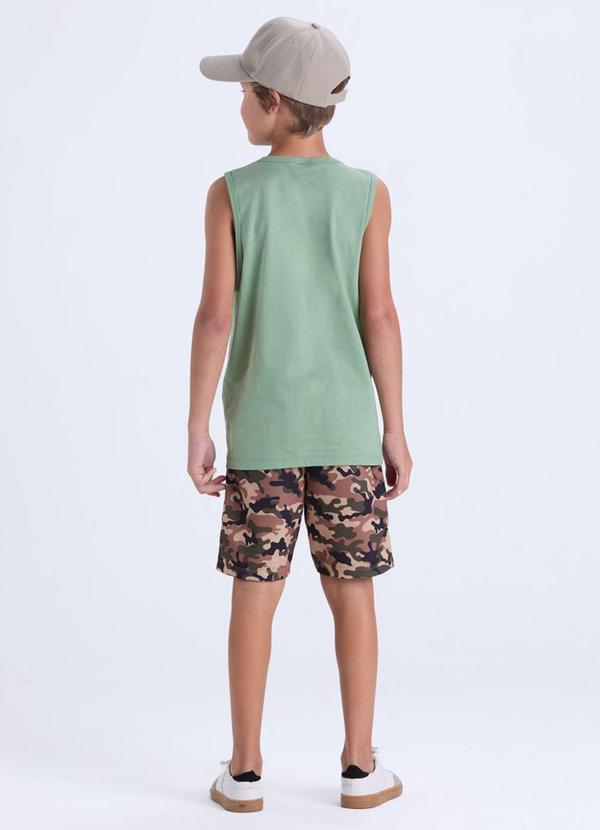 Vida Costeira - Conjunto Infantil Bermuda Camuflada Verde 2