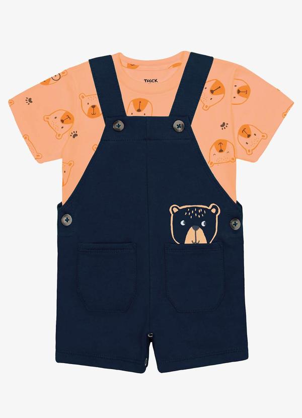 Trick Nick - Conjunto Infantil Blusa com Jardineira Azul