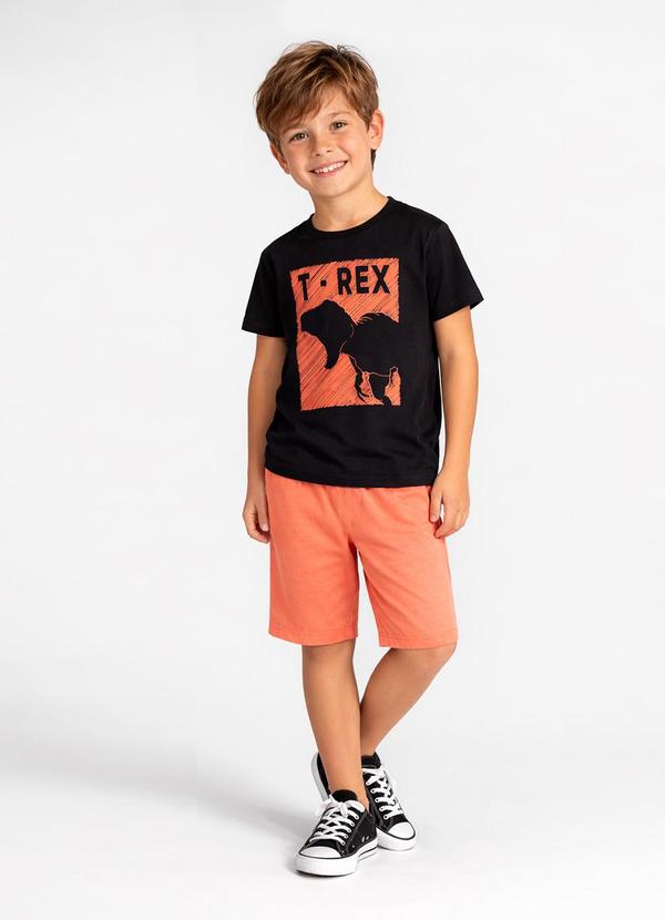 Select - Conjunto Infantil Blusa e Bermuda Preto