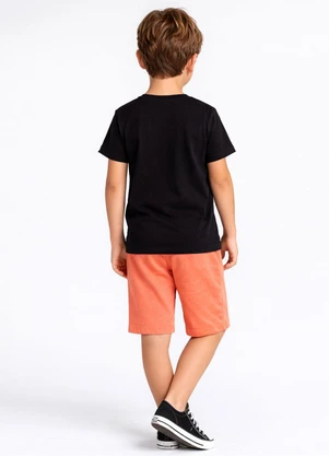 Select - Conjunto Infantil Blusa e Bermuda Preto - SELECT
