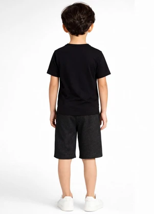 Select - Conjunto Infantil Blusa e Bermuda Preto - SELECT