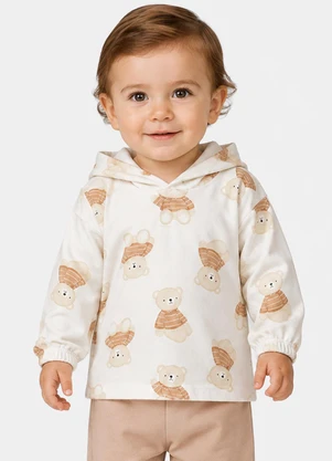 Select - Conjunto Infantil Blusão com Calça Marrom - SELECT