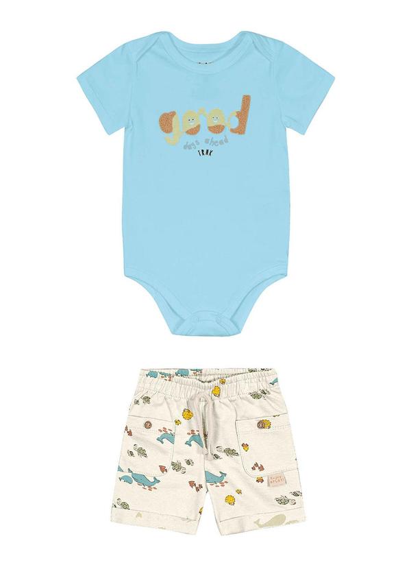 Trick Nick - Conjunto Infantil Body e Shorts Baleia Azul
