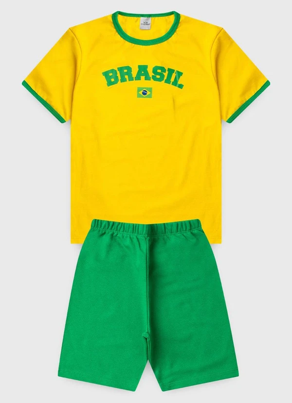 Vida Costeira - Conjunto Infantil Brasil Copa Verão Amarelo 6