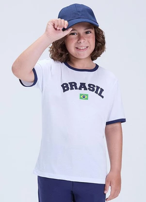 Vida Costeira - Conjunto Infantil Brasil Copa Verão Branco - VIDA COSTEIRA