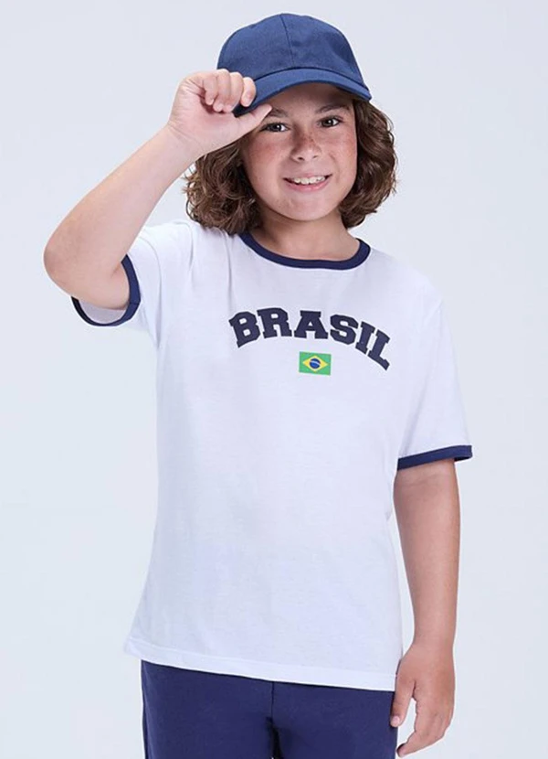 Vida Costeira - Conjunto Infantil Brasil Copa Verão Branco 2