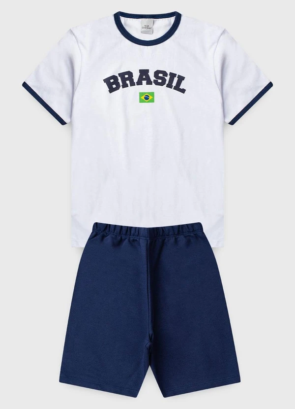 Vida Costeira - Conjunto Infantil Brasil Copa Verão Branco 5