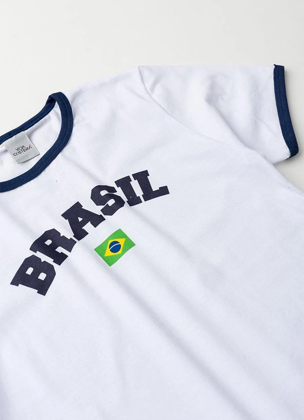 Vida Costeira - Conjunto Infantil Brasil Copa Verão Branco 6