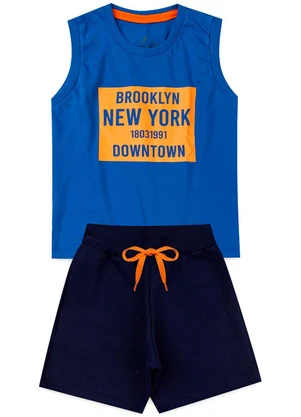 Rosa Azul - Conjunto Infantil Brooklyn Kangulu Azul Royal - ROSA AZUL