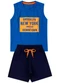 Rosa Azul - Conjunto Infantil Verão Regata Brooklyn Azul - variação: Azul Royal