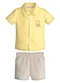 Trick Nick - Conjunto Infantil Camisa com Bermuda Amarelo - variação: Amarelo