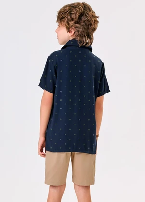 Trick Nick - Conjunto Infantil Camisa com Bermuda Azul - TRICK NICK