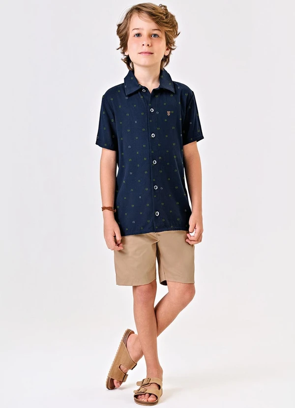 Trick Nick - Conjunto Infantil Camisa com Bermuda Azul 3