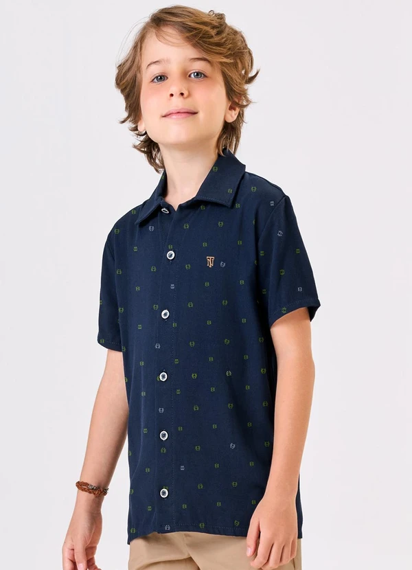 Trick Nick - Conjunto Infantil Camisa com Bermuda Azul 4