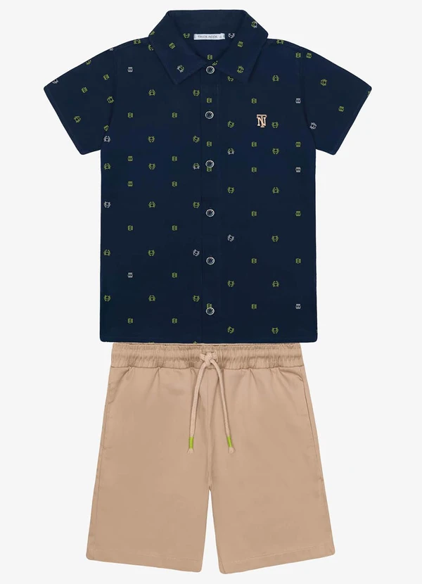 Trick Nick - Conjunto Infantil Camisa com Bermuda Azul 6